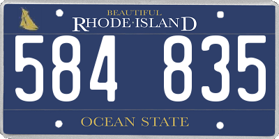 RI license plate 584835