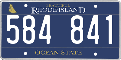 RI license plate 584841