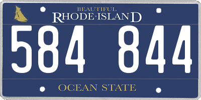 RI license plate 584844