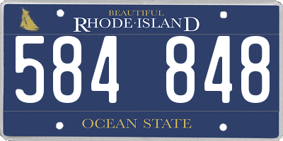 RI license plate 584848