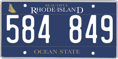 RI license plate 584849