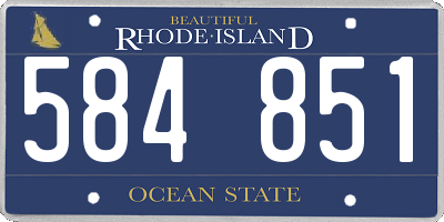 RI license plate 584851