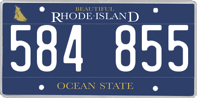 RI license plate 584855