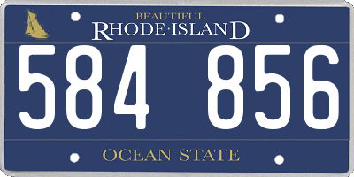 RI license plate 584856