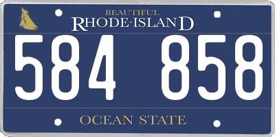 RI license plate 584858