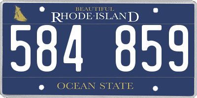 RI license plate 584859