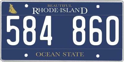 RI license plate 584860