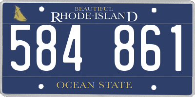 RI license plate 584861