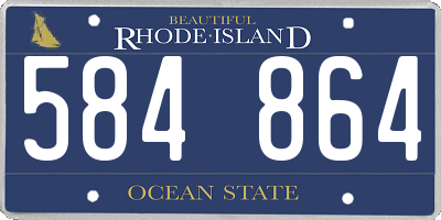 RI license plate 584864