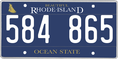 RI license plate 584865