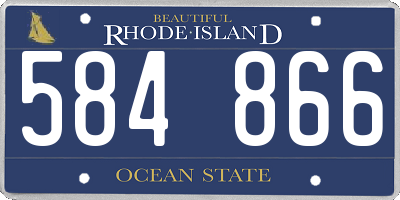 RI license plate 584866
