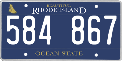 RI license plate 584867
