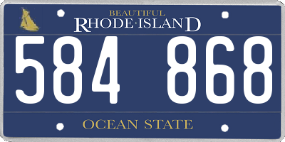 RI license plate 584868