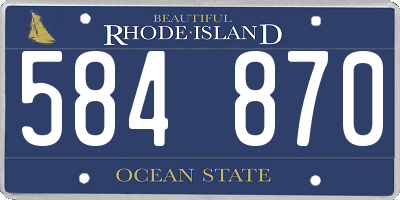RI license plate 584870