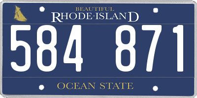 RI license plate 584871