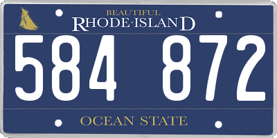 RI license plate 584872