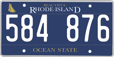 RI license plate 584876