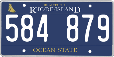 RI license plate 584879