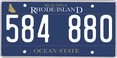 RI license plate 584880