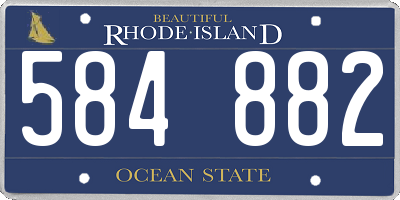 RI license plate 584882