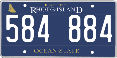 RI license plate 584884