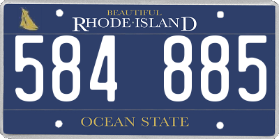 RI license plate 584885