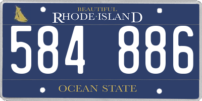 RI license plate 584886