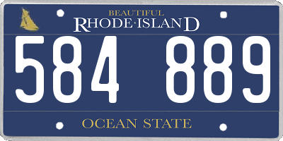 RI license plate 584889