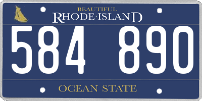 RI license plate 584890