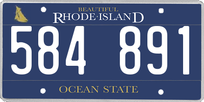 RI license plate 584891