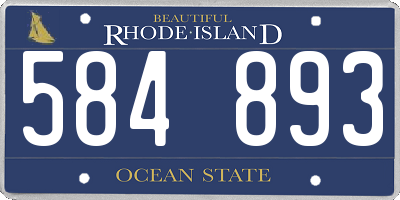RI license plate 584893