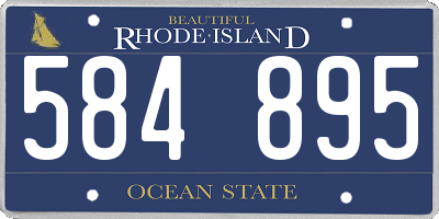 RI license plate 584895
