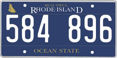 RI license plate 584896