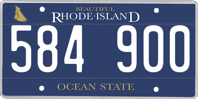 RI license plate 584900