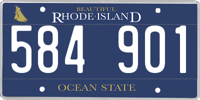 RI license plate 584901