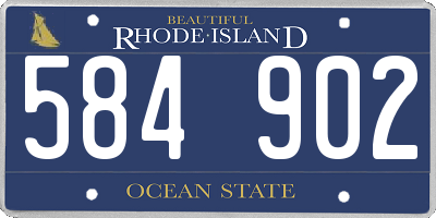 RI license plate 584902