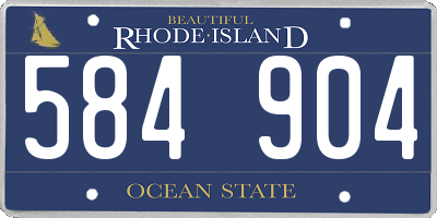 RI license plate 584904