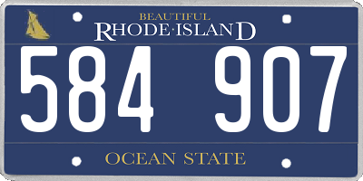 RI license plate 584907