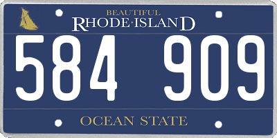 RI license plate 584909