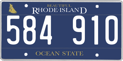 RI license plate 584910