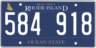RI license plate 584918