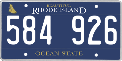 RI license plate 584926