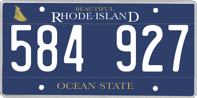 RI license plate 584927