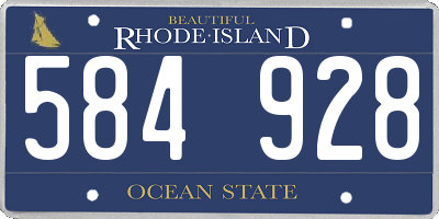 RI license plate 584928