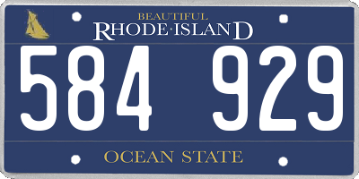 RI license plate 584929