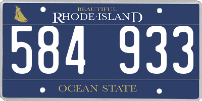 RI license plate 584933
