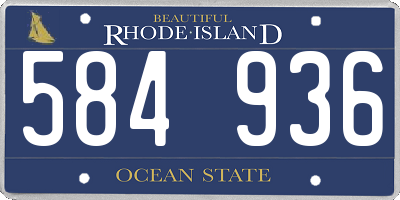 RI license plate 584936