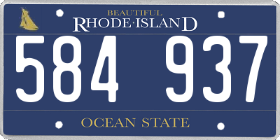 RI license plate 584937
