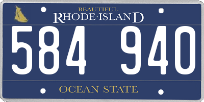 RI license plate 584940
