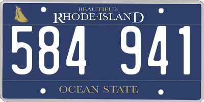 RI license plate 584941